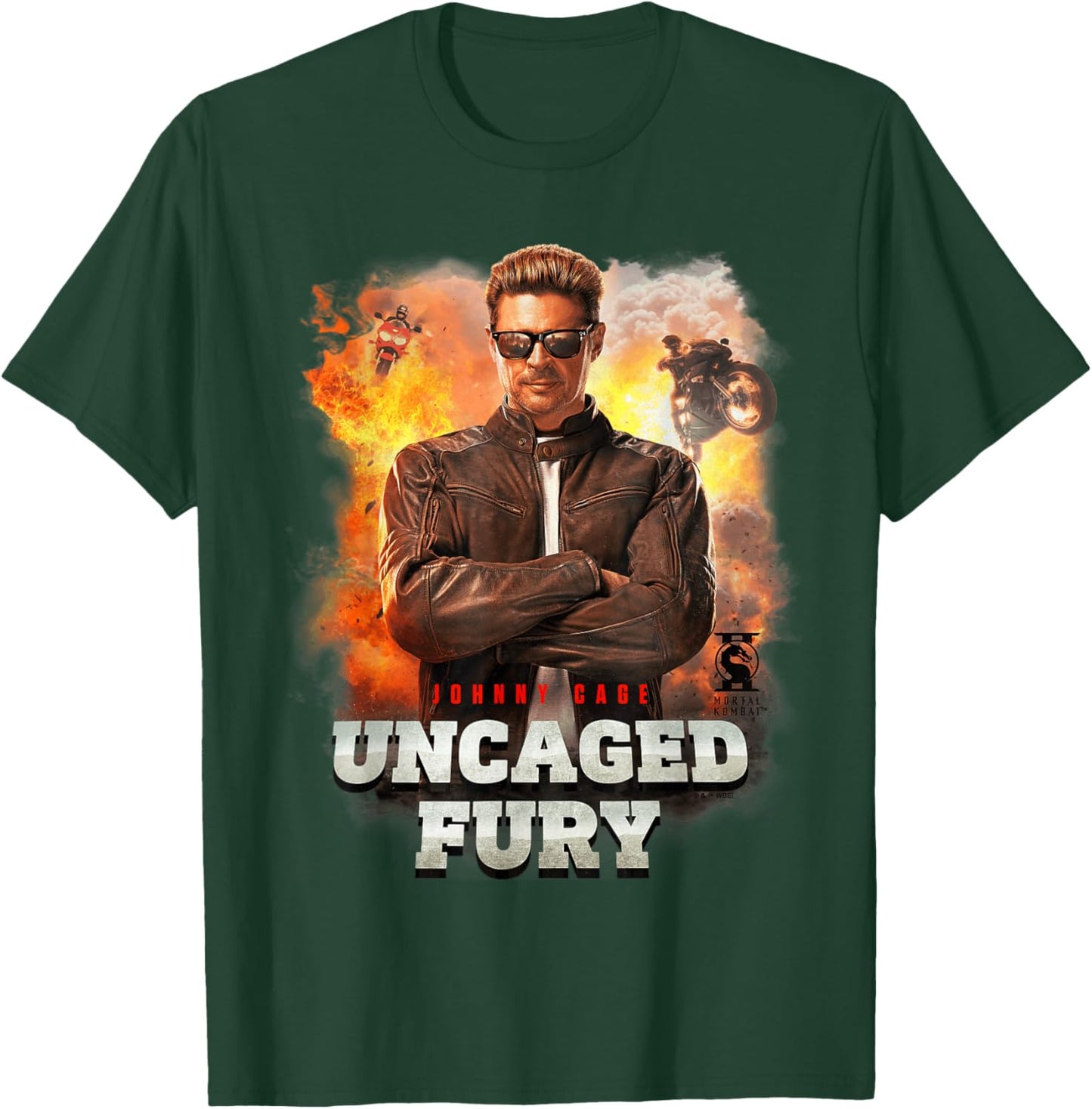Mortal Kombat 2 Johnny Cage Uncaged Fury T-Shirt - T-Shirt | Forest