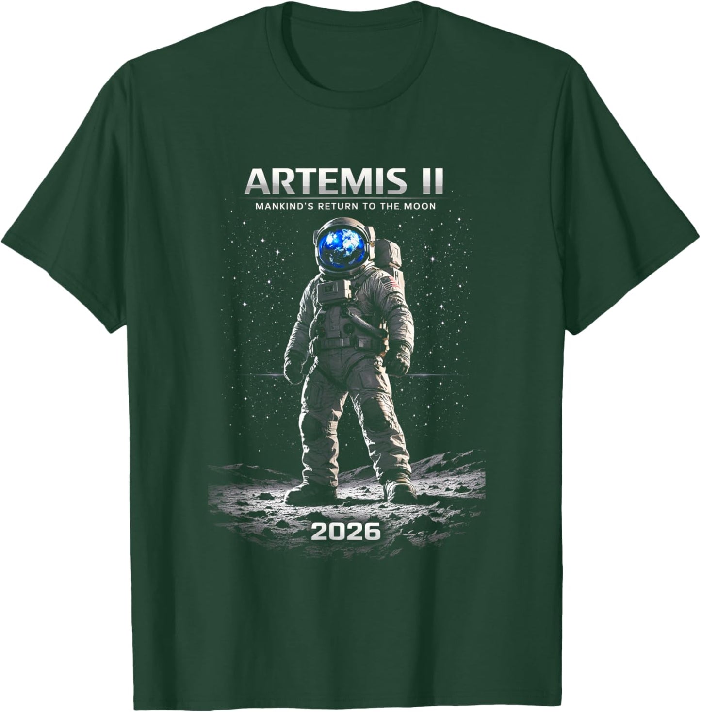 Artemis Astronaut Mission to The Moon 2026 Rocket Artemis 2 T-Shirt - T-Shirt | Forest