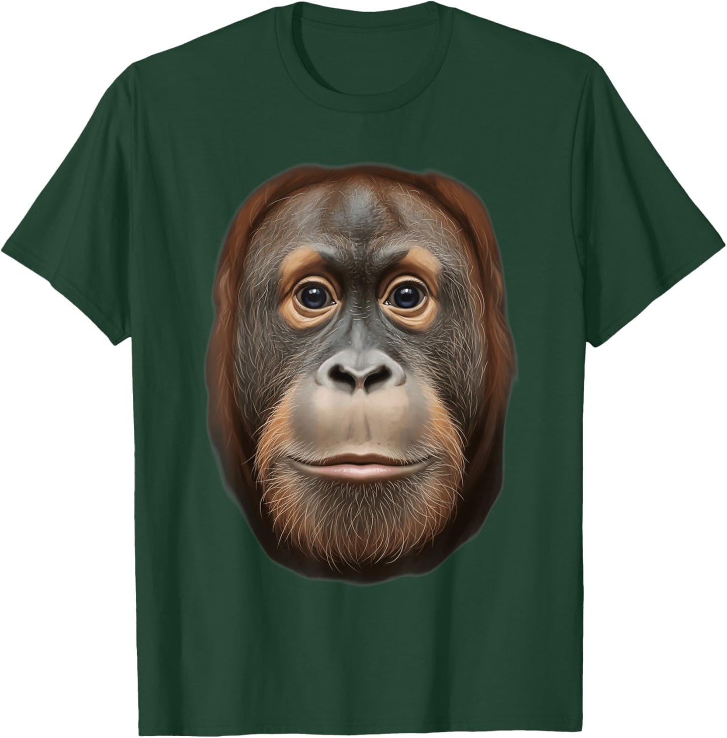 Orangutan Face Jungle Animals Christmas Monkey Holiday Cute T-Shirt - T-Shirt | Forest