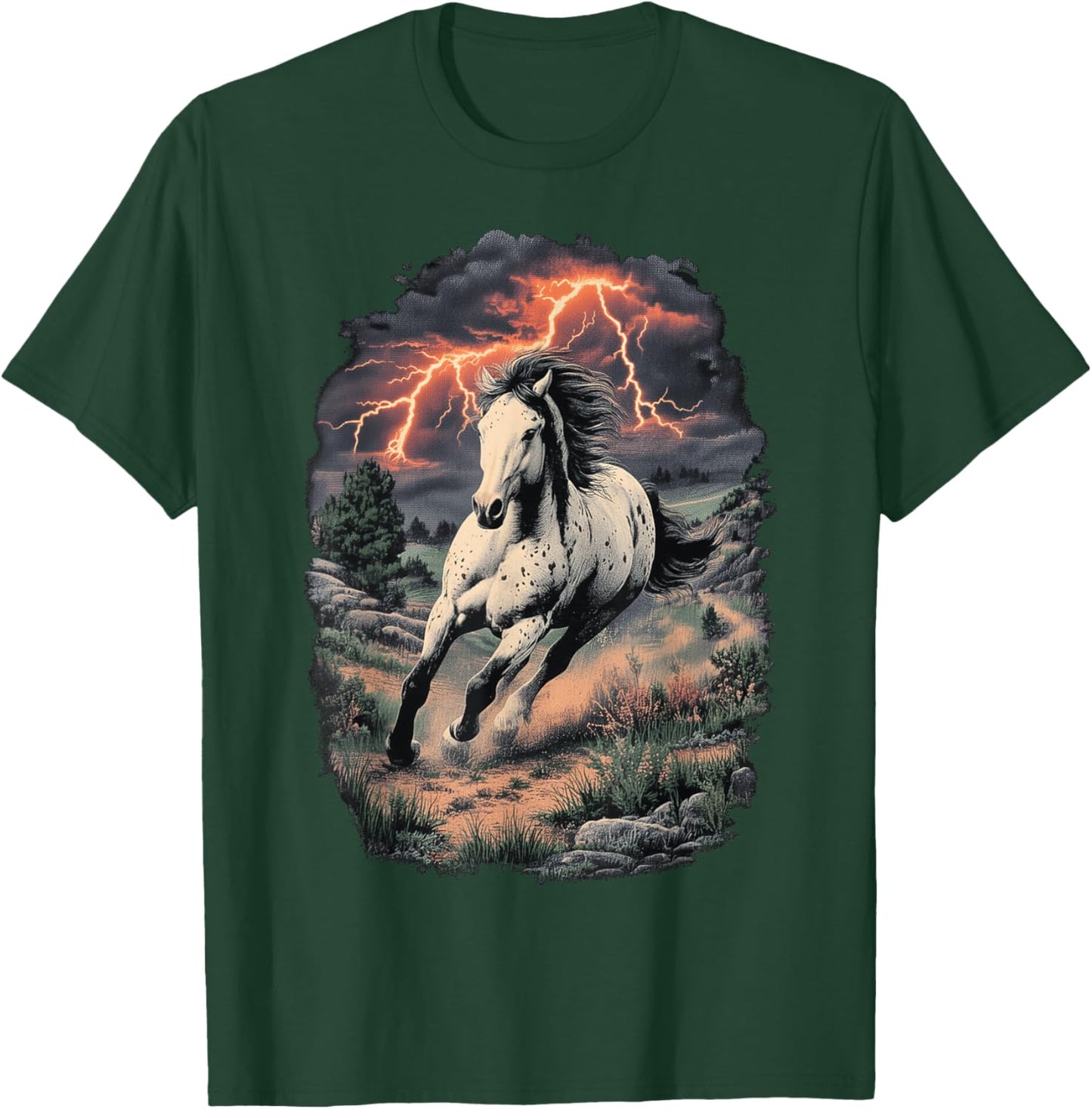 Appaloosa Horse Retro Vintage 80s 90s Western Grunge Graphic T-Shirt - T-Shirt | Forest