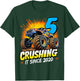 Birthday Monster Truck 5 year Old Boys 5th Party Born 2020 T-Shirt - T-Shirt | Forest