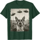 Boston Terrier Dog UFO Alien Extraterrestrial Selfie T-Shirt - T-Shirt | Forest