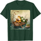 Toad Reading Book And Frog Fishing Vintage Couple Friends T-Shirt - T-Shirt | Forest