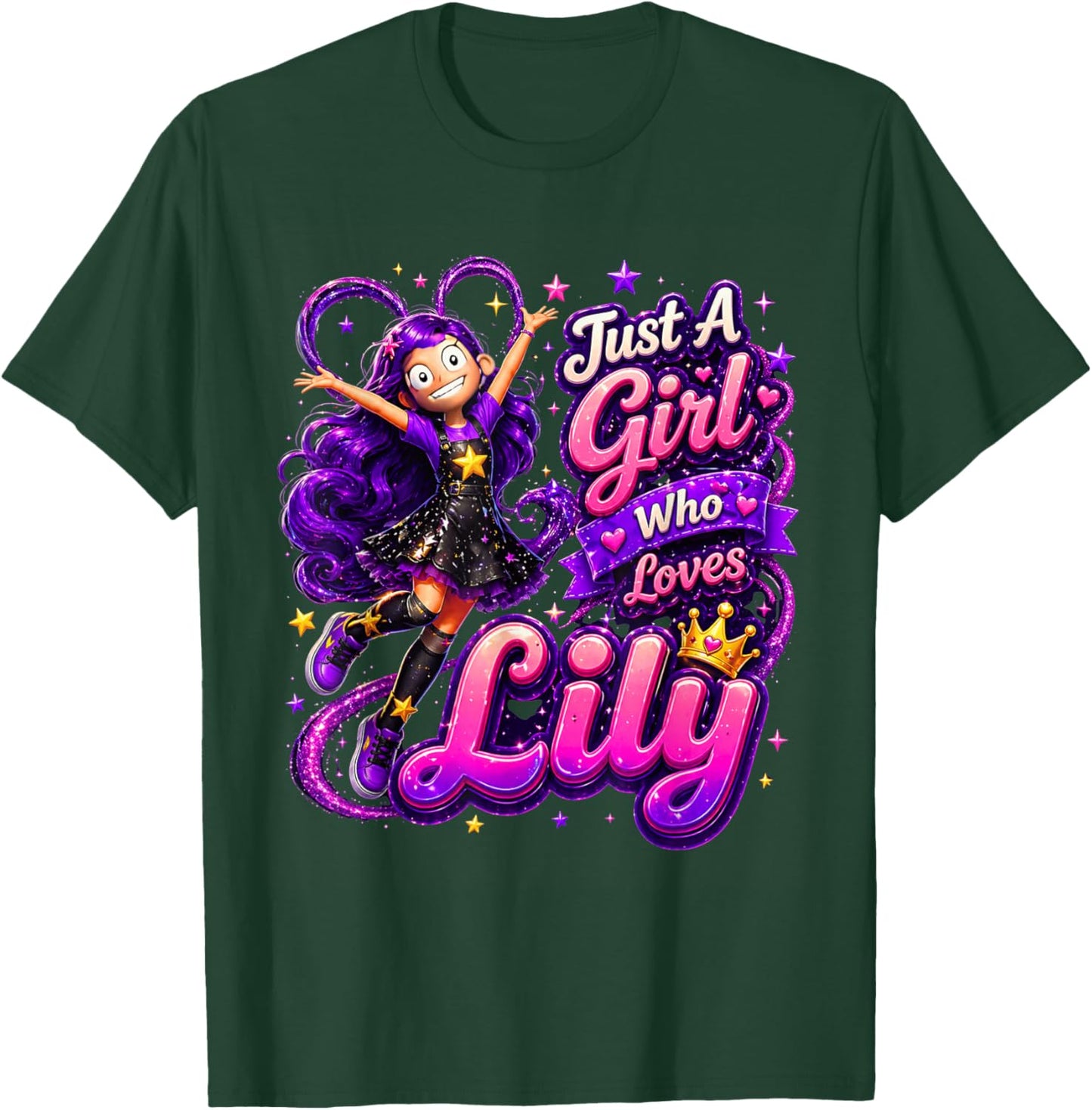 Just A Girl Who Loves Lily T-Shirt - T-Shirt | Forest