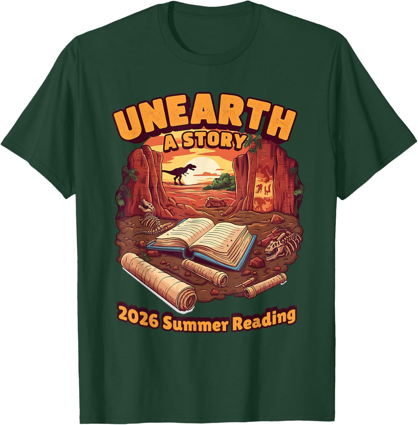 Unearth A Story (Summer Reading 2026) T-Shirt - T-Shirt | Forest