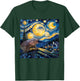 Moo-Deng Starry Night Van Gogh Funny Moo-Deng Meme T-Shirt - T-Shirt | Forest
