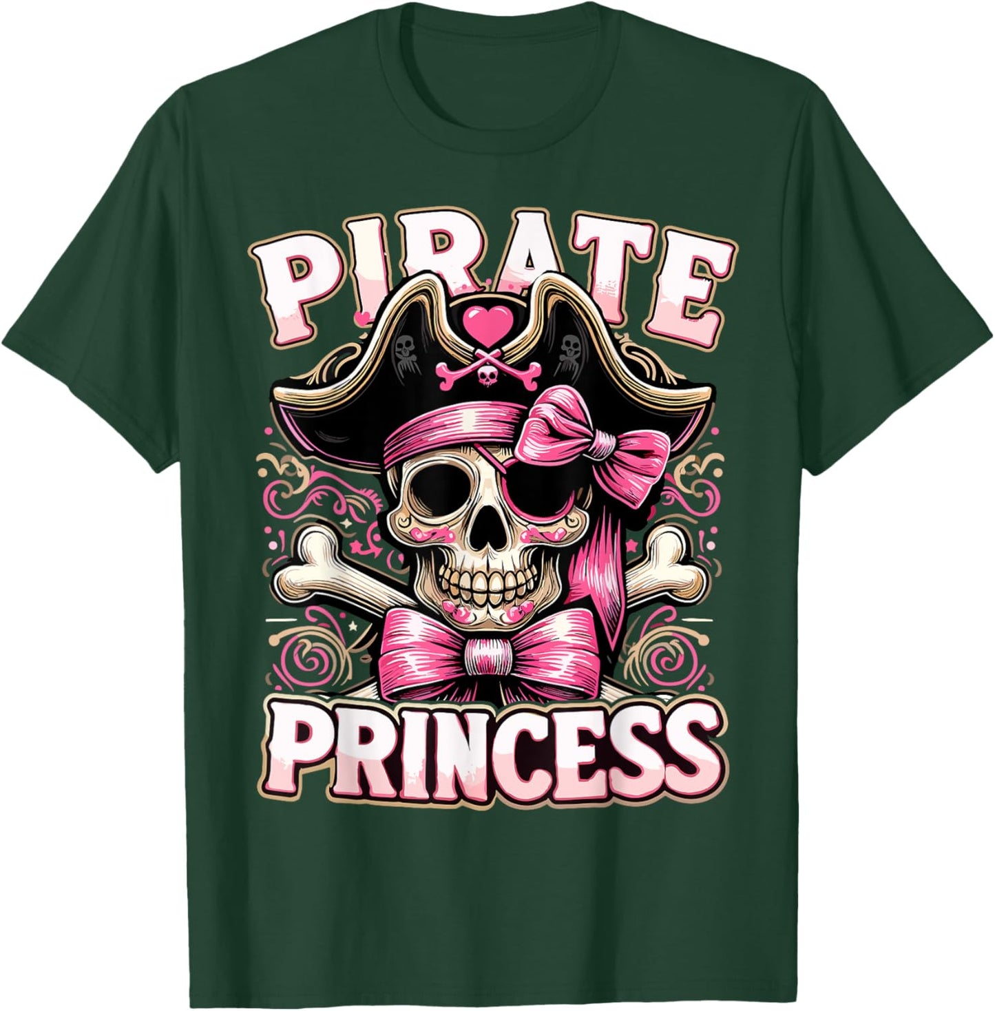 Funny Halloween Costume Pirate Princess Coquette Bow T-Shirt - T-Shirt | Forest