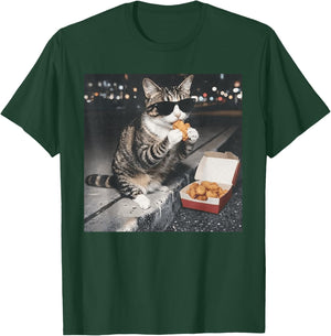 Cat Chicken Nugget T-Shirt - T-Shirt | Forest