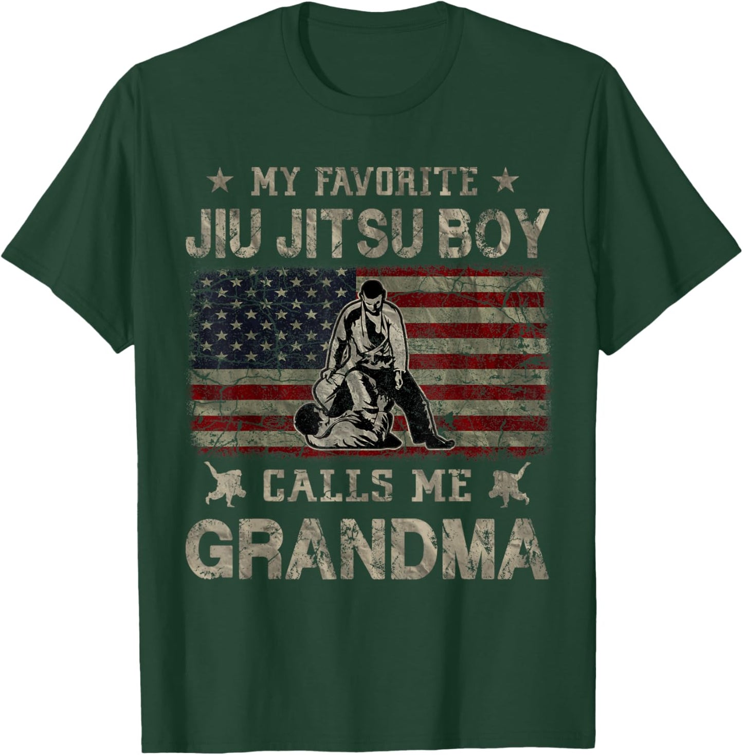 My Favorite Jiu Jitsu Boy Calls Me Grandma Mother's Day T-Shirt - T-Shirt | Forest