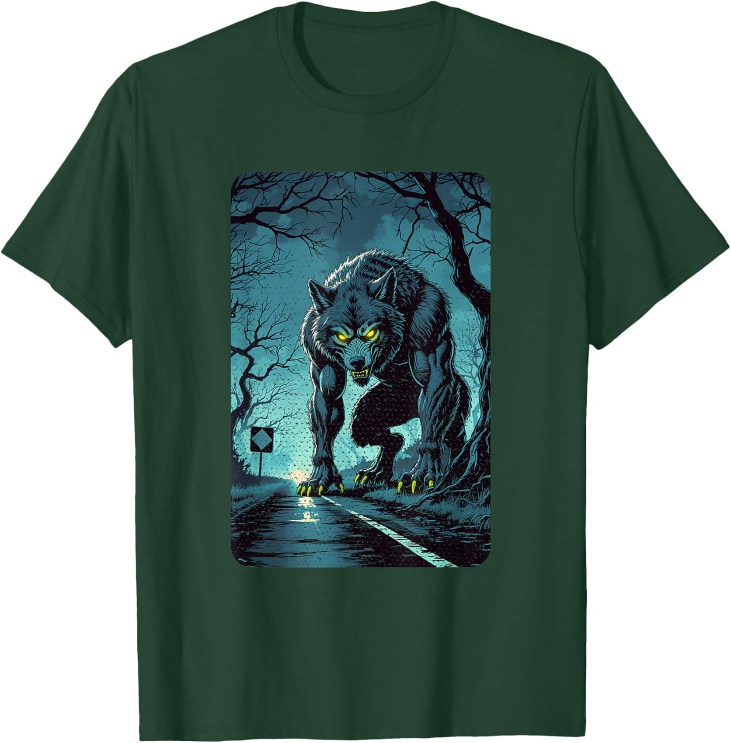 Beast of Bray Road Cryptid | Vintage Horror Encounter T-Shirt - T-Shirt | Forest