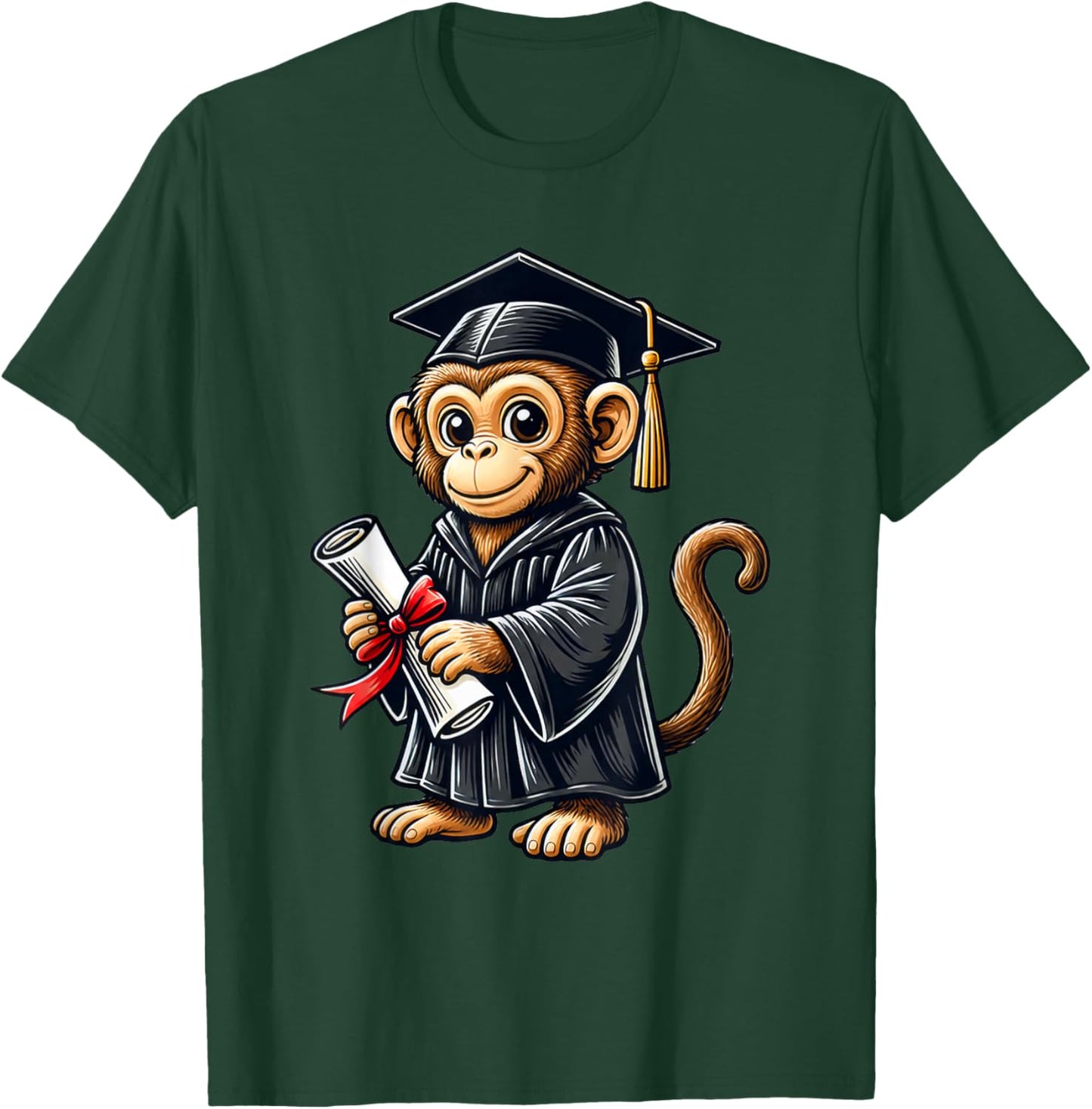 Cute Monkey Graduation T-Shirt - T-Shirt | Forest