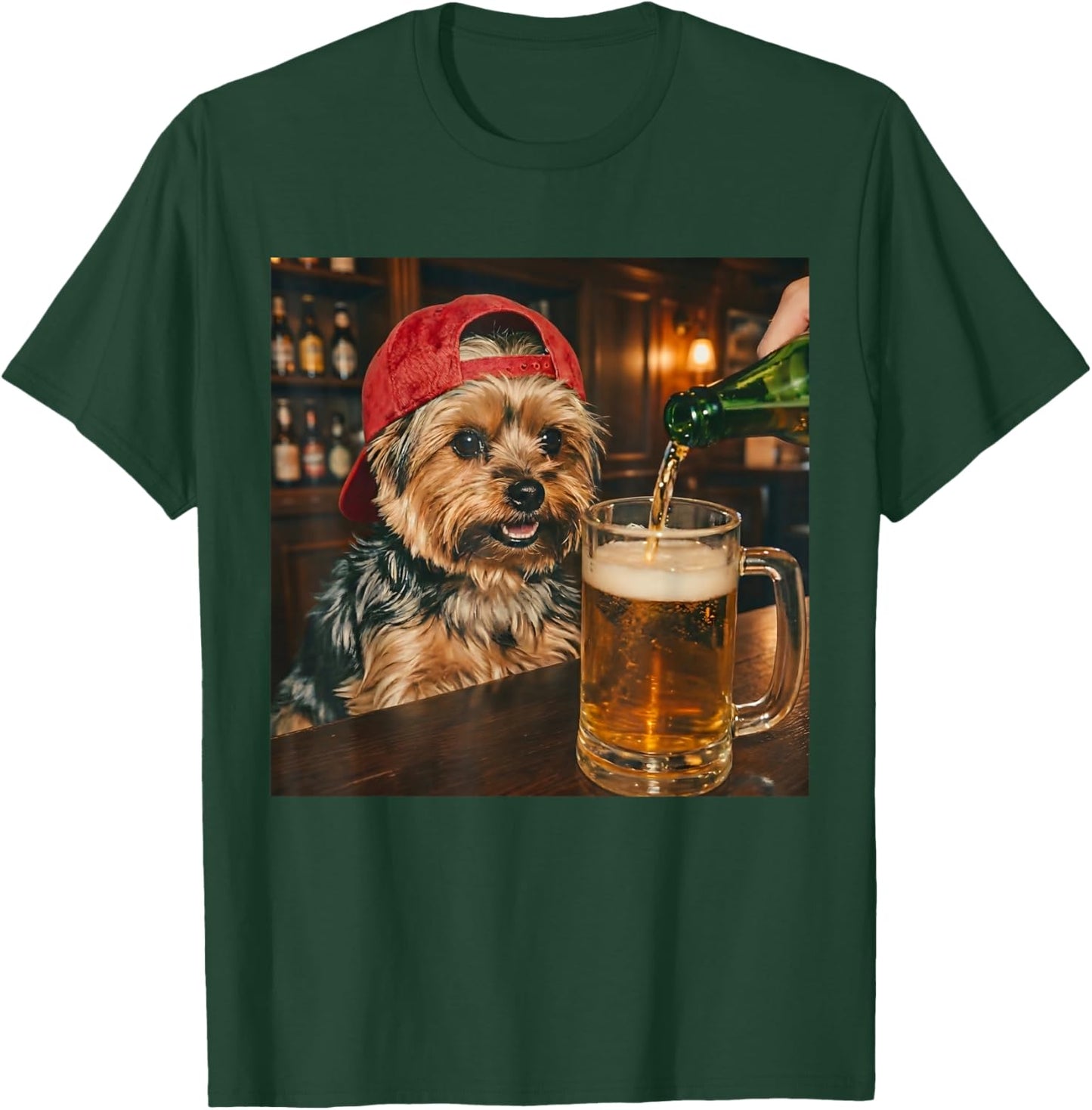 Funny Yorkie Drinking Beer Meme Women T-Shirt - T-Shirt | Forest