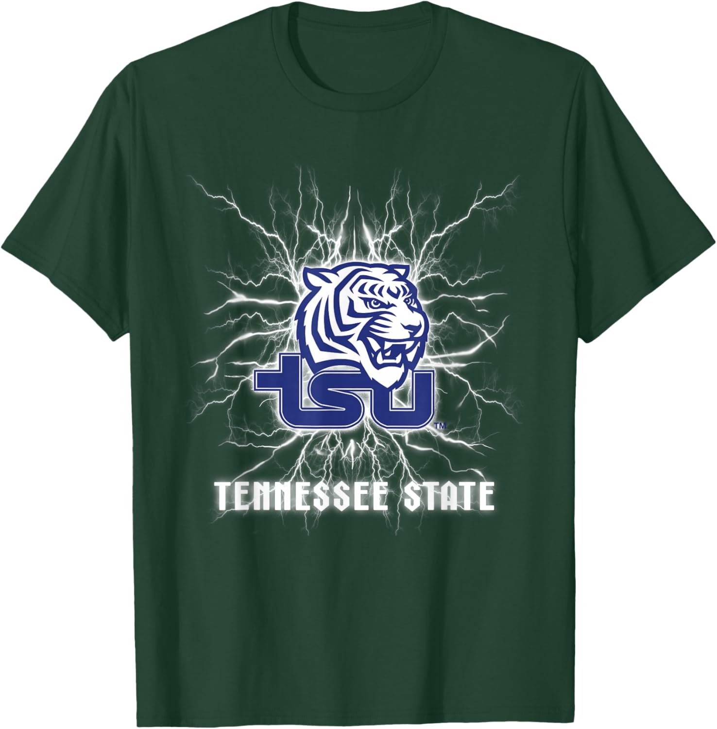Tennessee State Tigers 90's Lightning Officially Licensed T-Shirt - T-Shirt | Forest