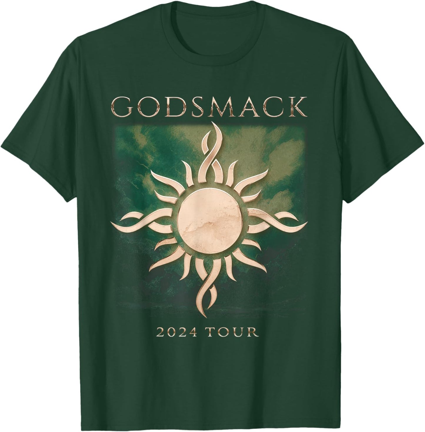 Godsmack Mountains In Green T-Shirt - T-Shirt | Forest