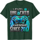 Level 8 Unlocked Awesome Since 2017 8th Birthday Gaming T-Shirt - T-Shirt | Forest