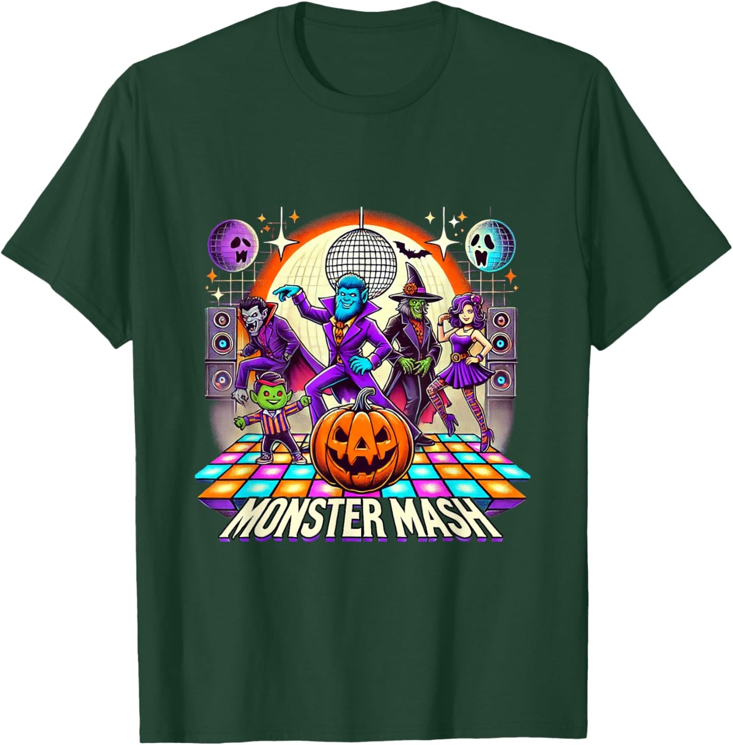 Monster Mash Vintage Ghost Halloween Funny T-Shirt - T-Shirt | Forest