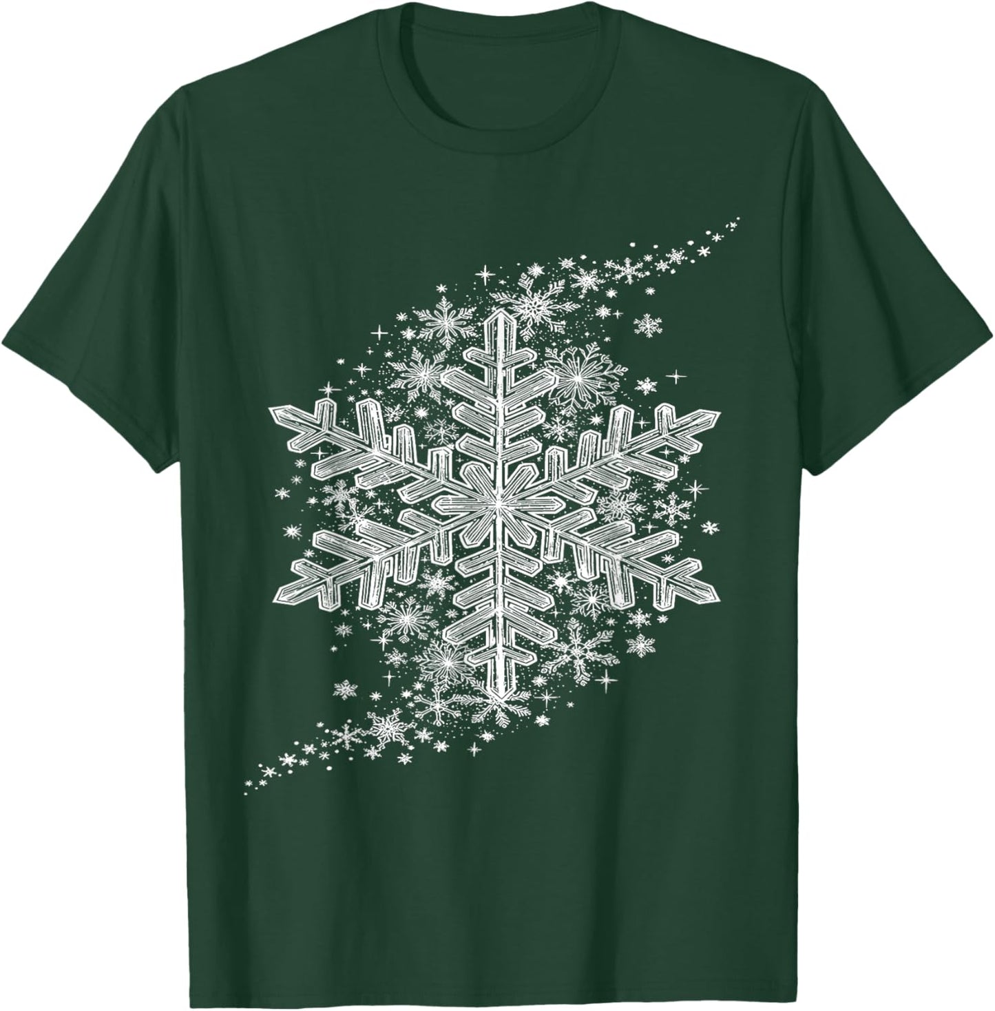 Winter Wonderland Snowflake Holiday Design Women Kids T-Shirt - T-Shirt | Forest