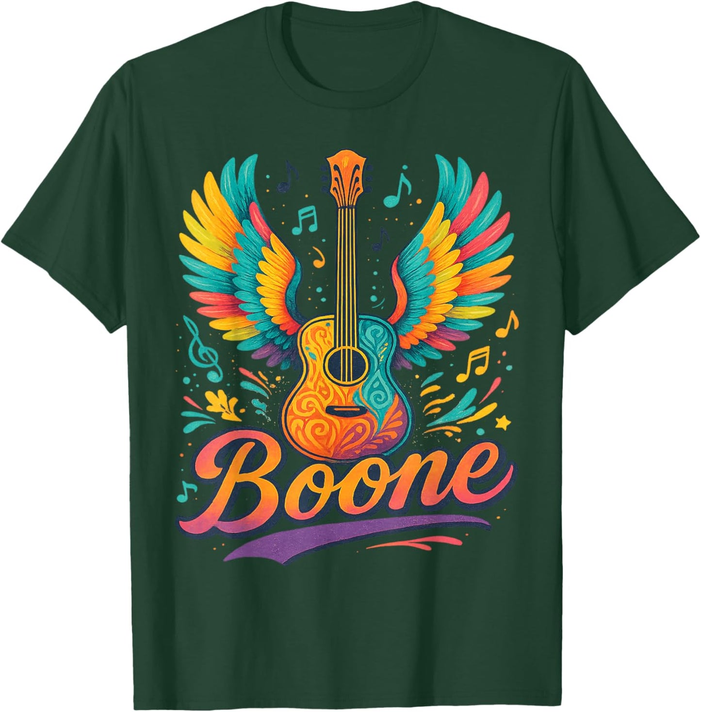 Boone Personalized Name Vintage Retro Girls Woman Man T-Shirt - T-Shirt | Forest