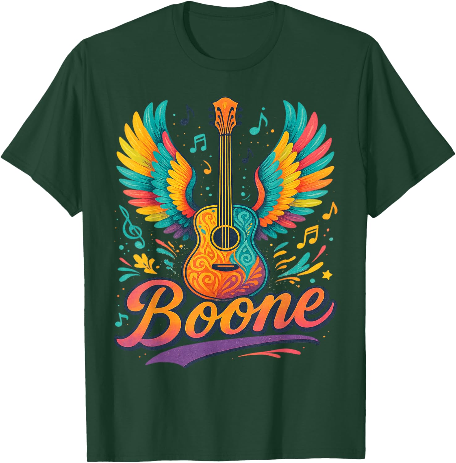 Boone Personalized Name Vintage Retro Girls Woman Man T-Shirt - T-Shirt | Forest