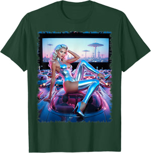 Sexy Girl - Retro Futuristic Blonde Bombshell T-Shirt - T-Shirt | Forest