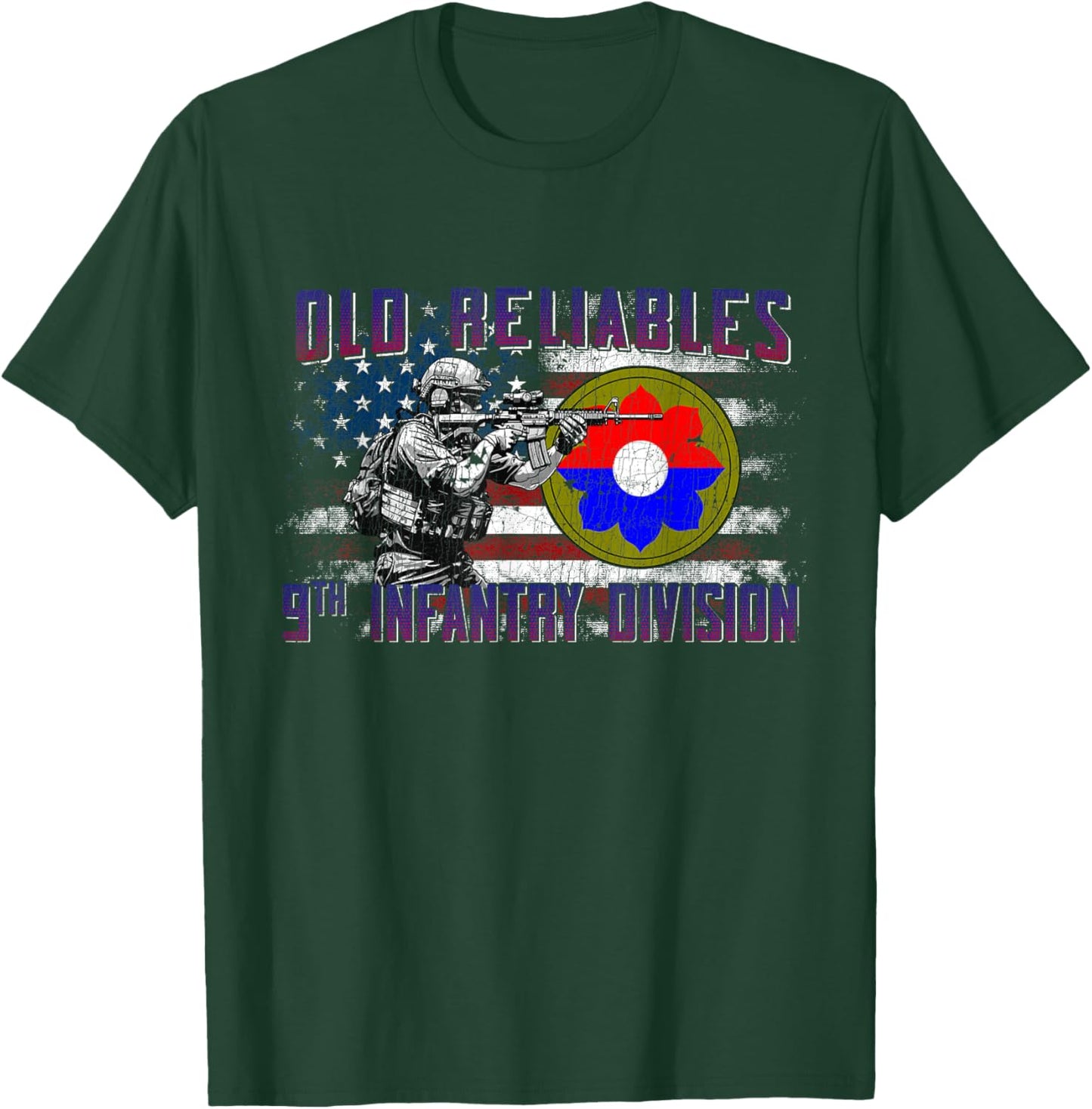 9th Infantry Division 9th ID Old Reliables Fort Lewis Gifts T-Shirt - T-Shirt | Forest