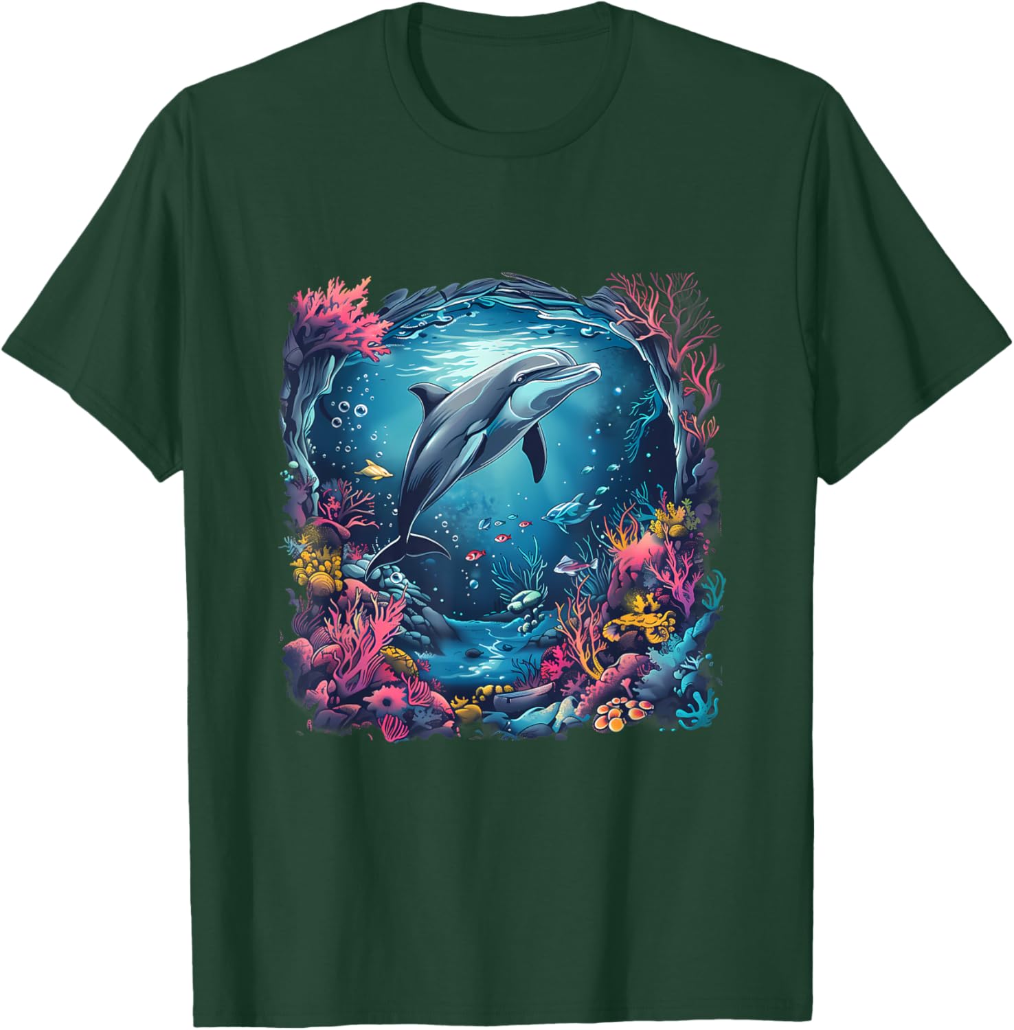 Sea Ocean Animal Art Dolphin Ocean Sea Animal Dolphin Lover T-Shirt - T-Shirt | Forest