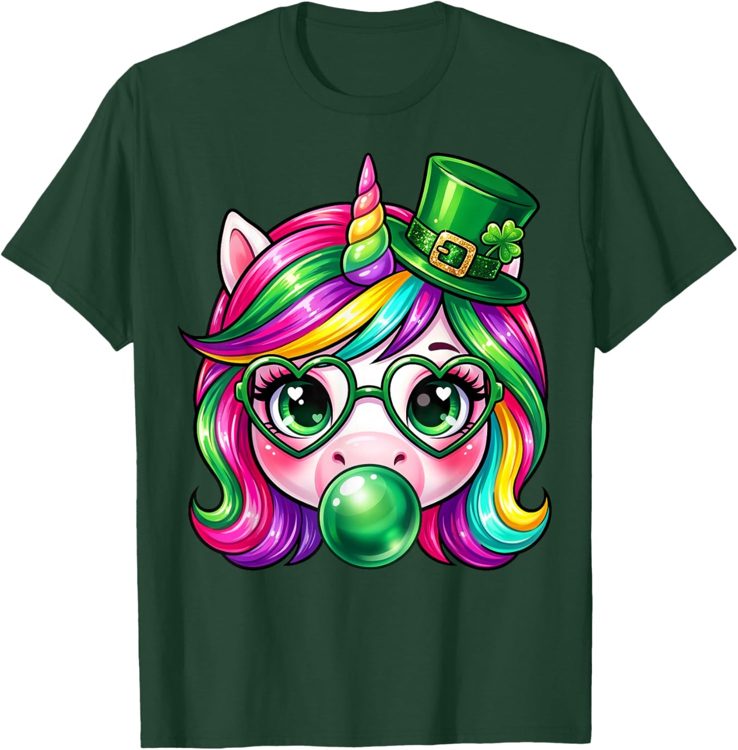 Cute Unicorn St Patrick's Day for Kids, Little Girls and Women T-Shirt - T-Shirt | Forest