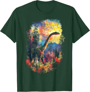 Apatosaurus Dinosaur Motif Artwork Apatosaurus T-Shirt - T-Shirt | Forest
