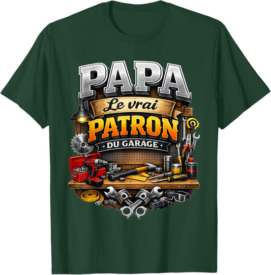 Cadeau Papa Bricoleur Bricolage Garage Fête des Pères Noël T-Shirt - T-Shirt | Forest