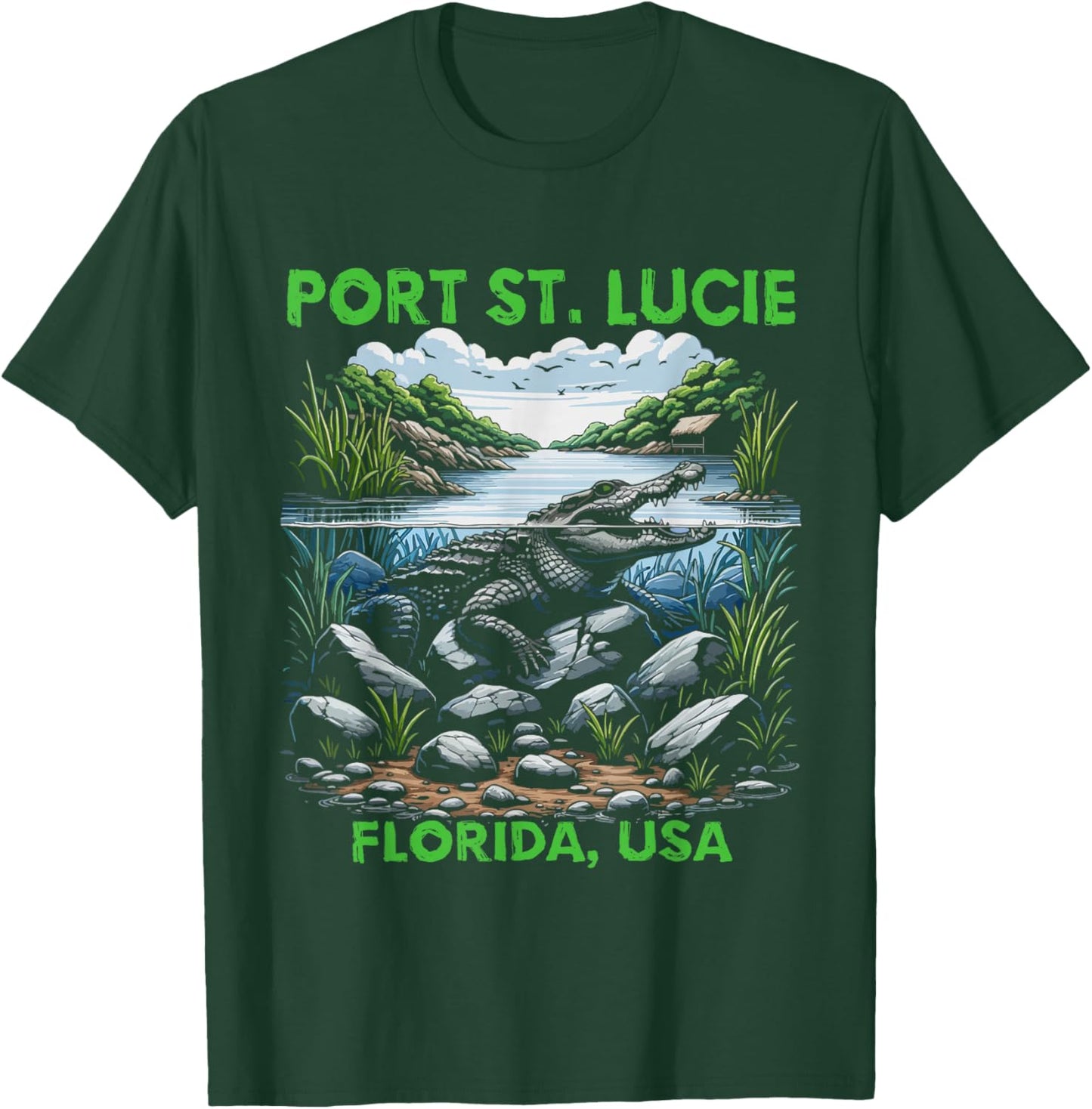 Port St Lucie Florida USA Design T-Shirt - T-Shirt | Forest