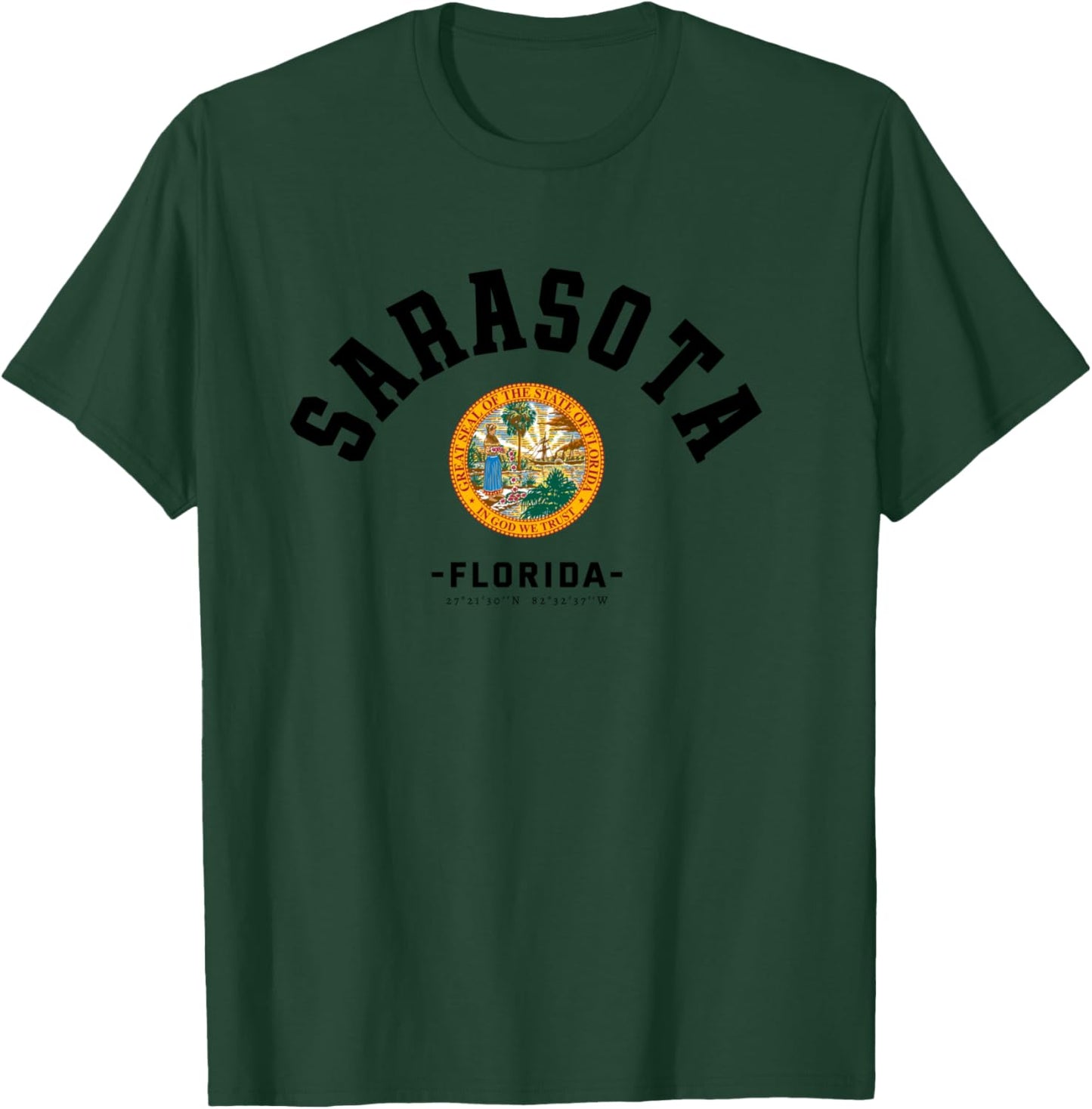 Sarasota Vacation Floride Sarasota Cadeau Gulf Beach Life Manche Longue T-Shirt - T-Shirt | Forest