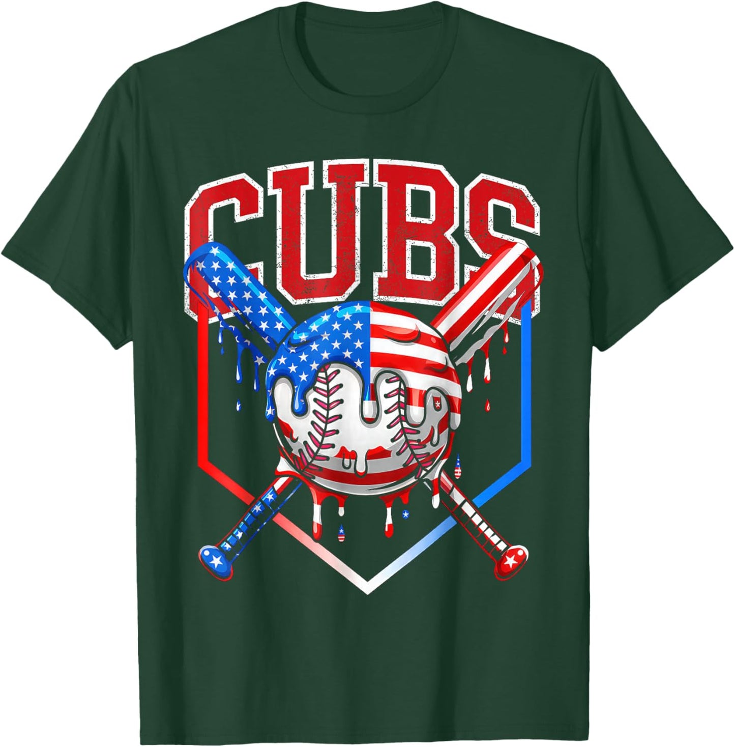 Vintage Cubs Name Personalized Retro Women Kid T-Shirt - T-Shirt | Forest