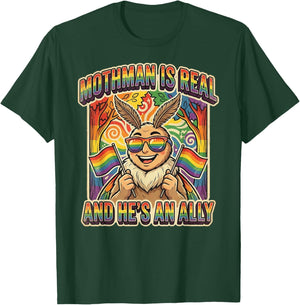 He's an Ally Cryptozoology Folklore Cryptid Gay LGBT Mothman T-Shirt - T-Shirt | Forest