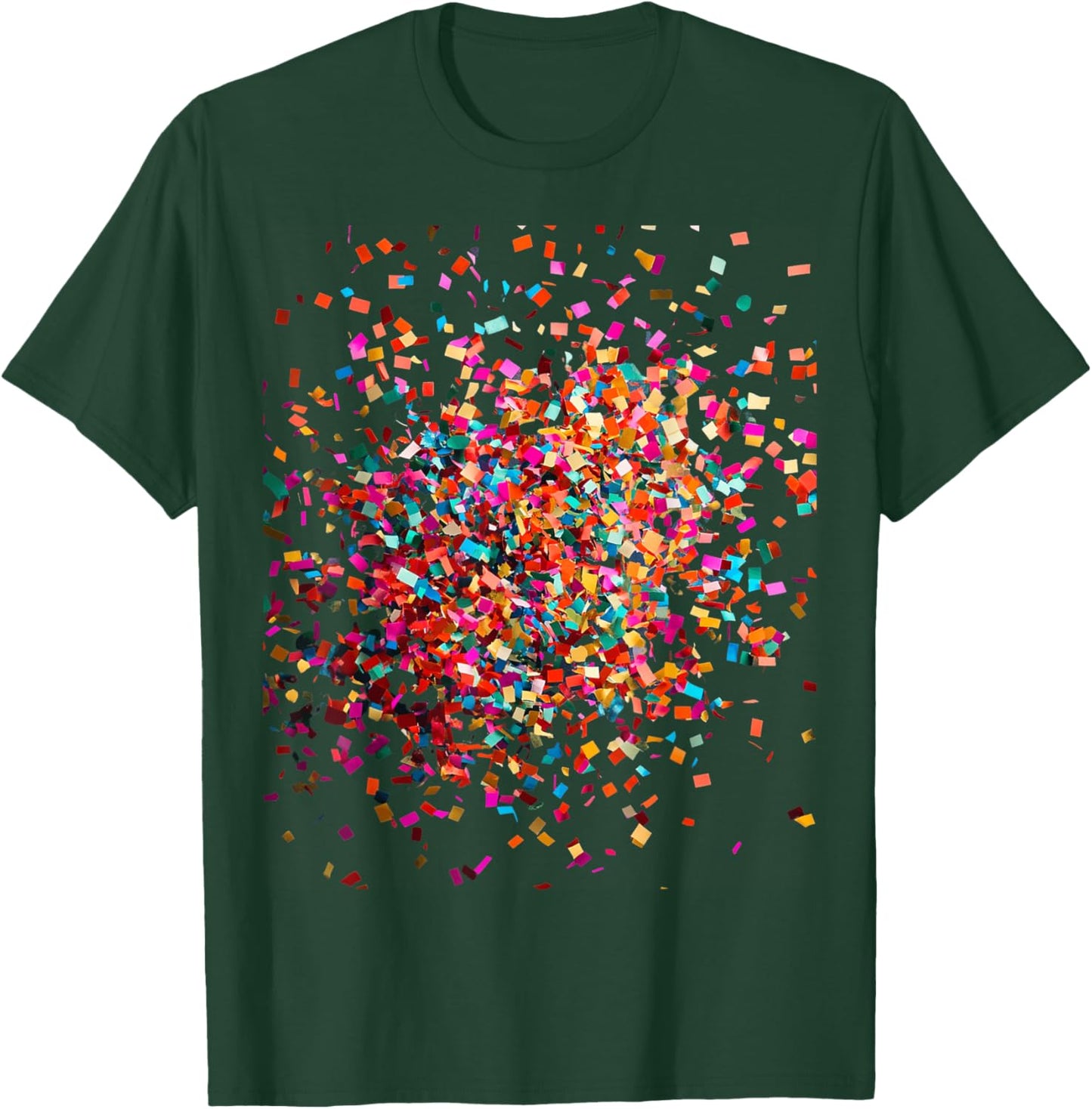 Confetti Explosion Celebration Pattern T-Shirt - T-Shirt | Forest