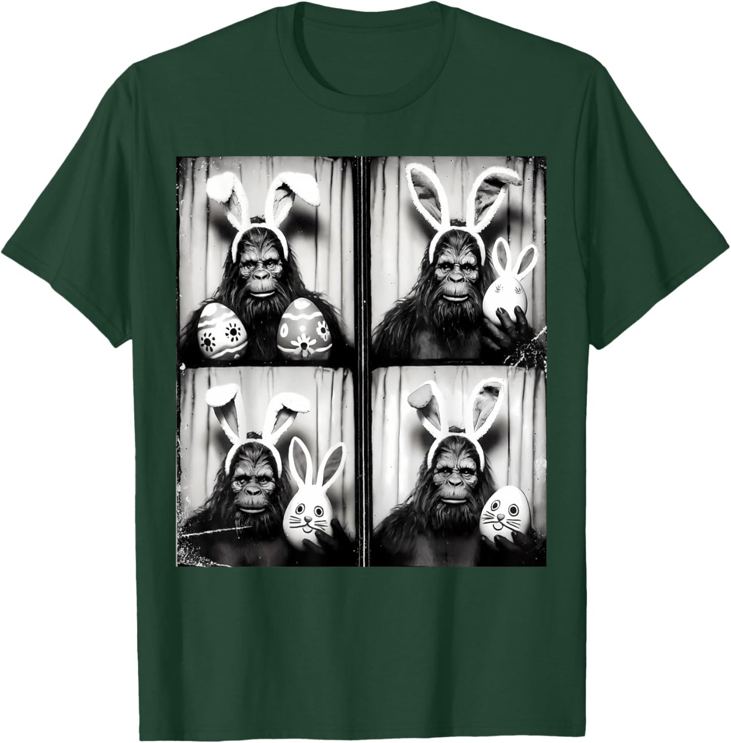 Funny Bigfoot Easter Photobooth – Sasquatch Bunny T-Shirt - T-Shirt | Forest