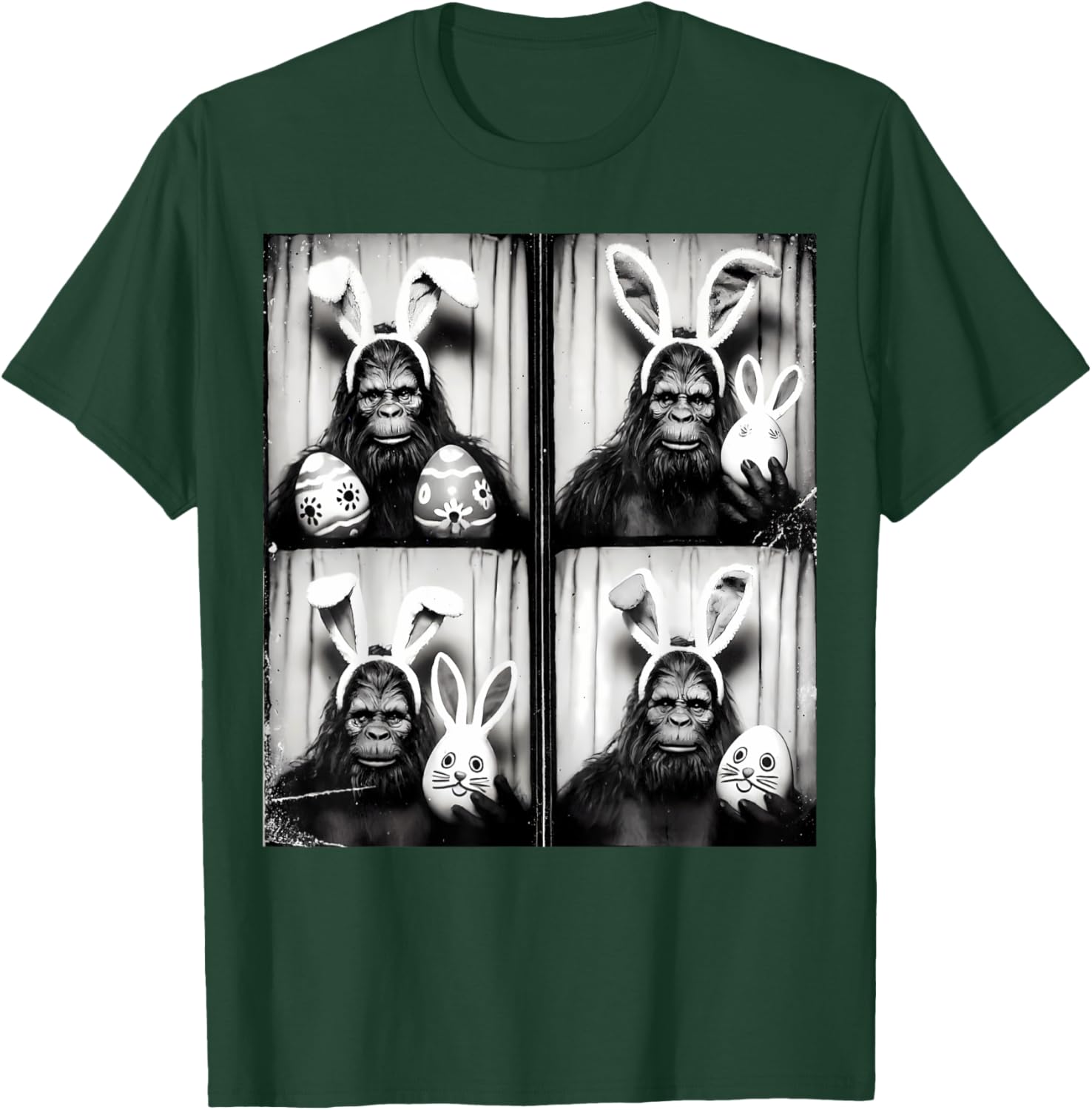 Funny Bigfoot Easter Photobooth – Sasquatch Bunny T-Shirt - T-Shirt | Forest