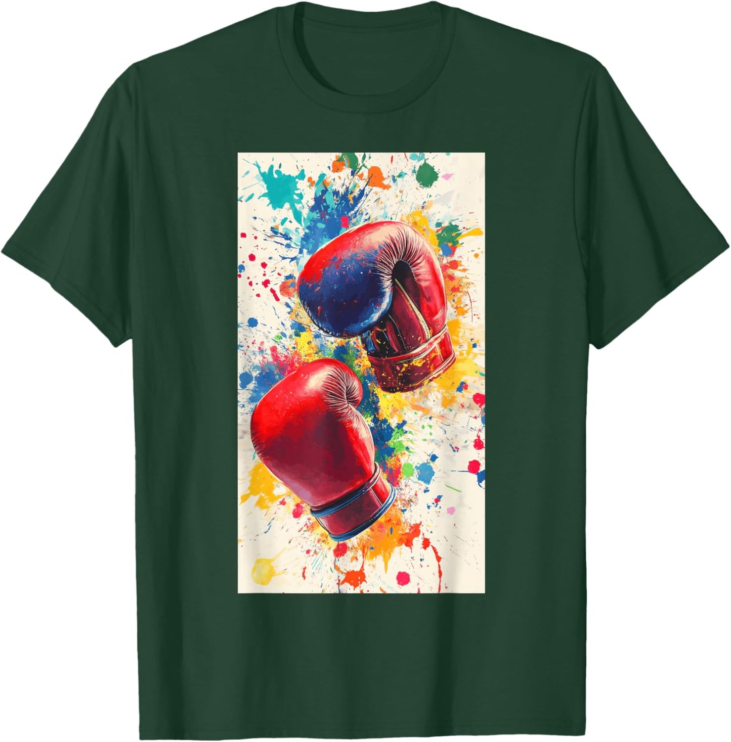 Boxing Gloves Sport Boxer Prompt Fitness Gym T-Shirt - T-Shirt | Forest