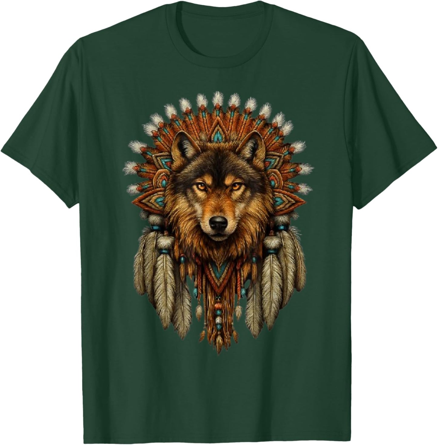 Plumes de Loup amérindiennes T-Shirt - T-Shirt | Forest