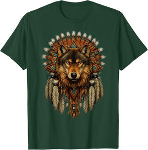 Plumes de Loup amérindiennes T-Shirt - T-Shirt | Forest