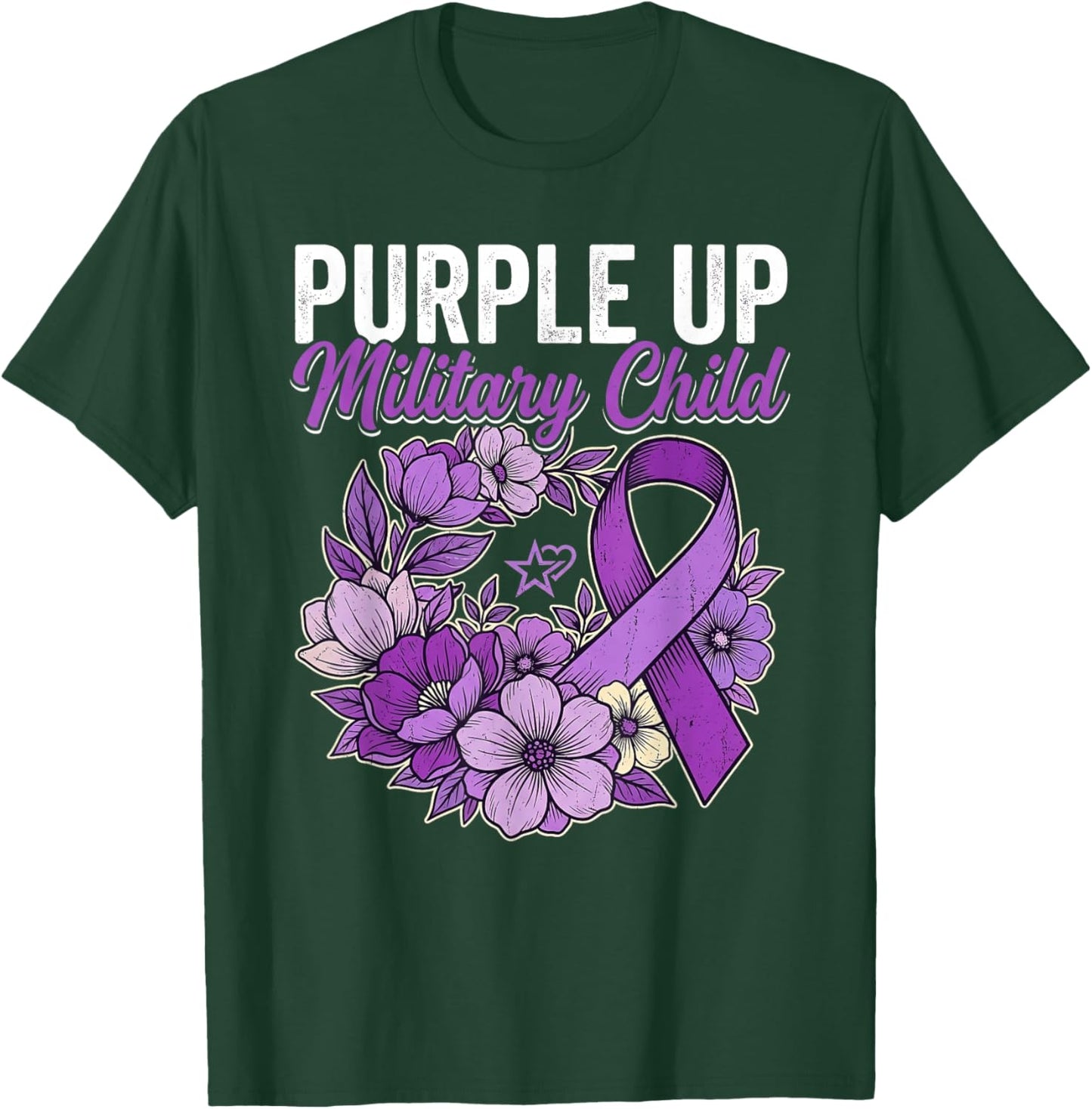 Month of The Military Child Purple up for Military T-Shirt - T-Shirt | Forest
