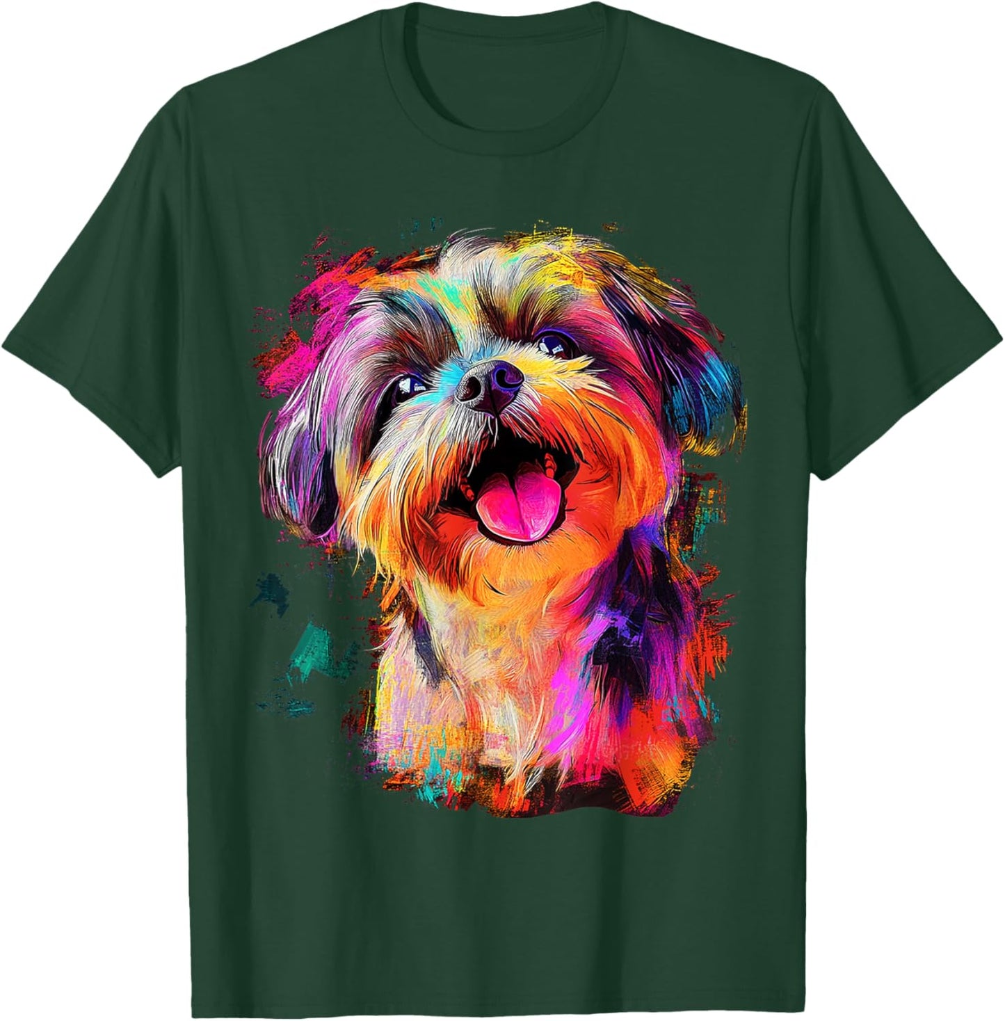 Shih Tzu Dog Motif Pet Art Shih Tzu T-Shirt - T-Shirt | Forest