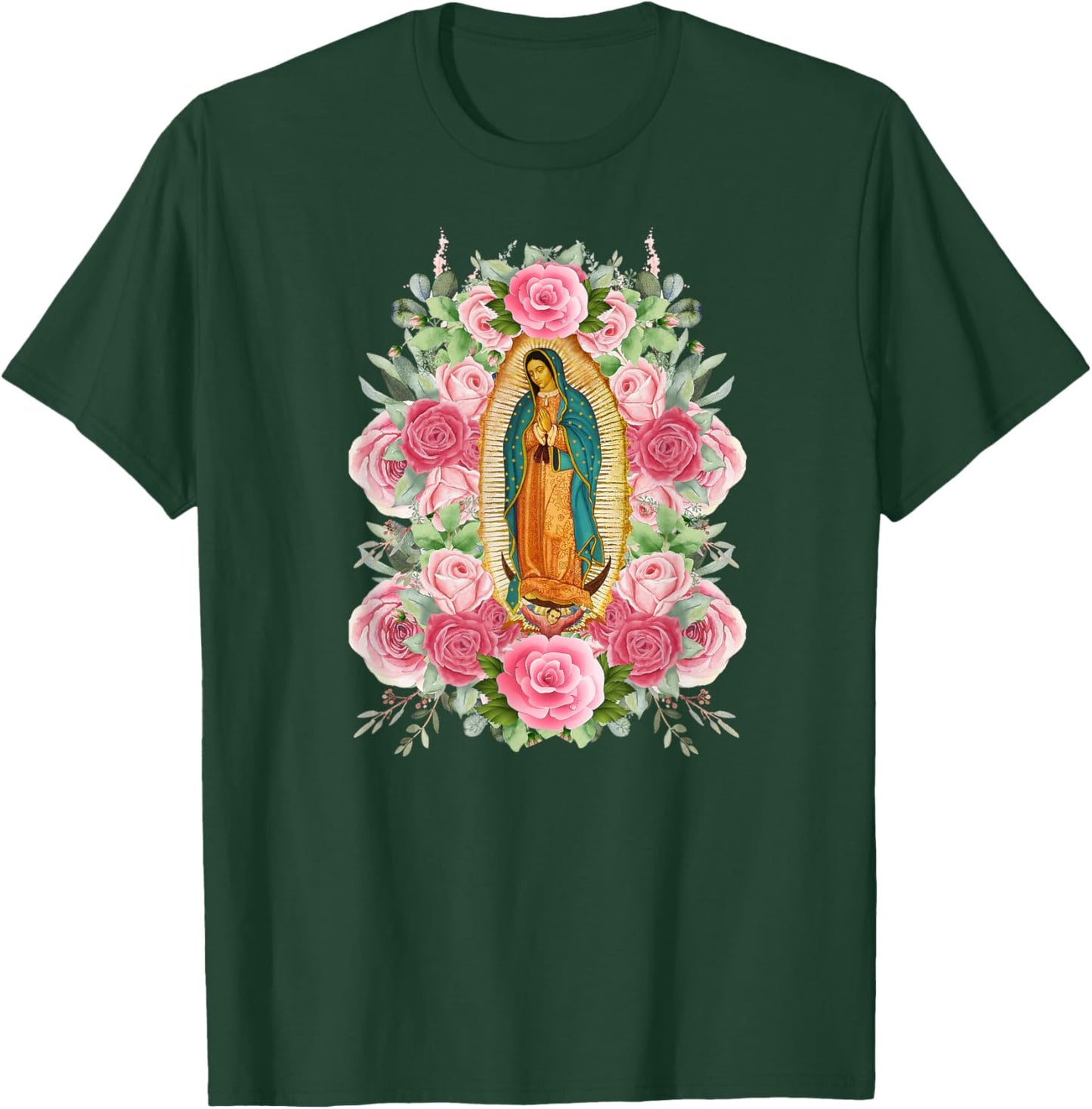 Virgen de Guadalupe Our Lady of Guadalupe T-Shirt - T-Shirt | Forest