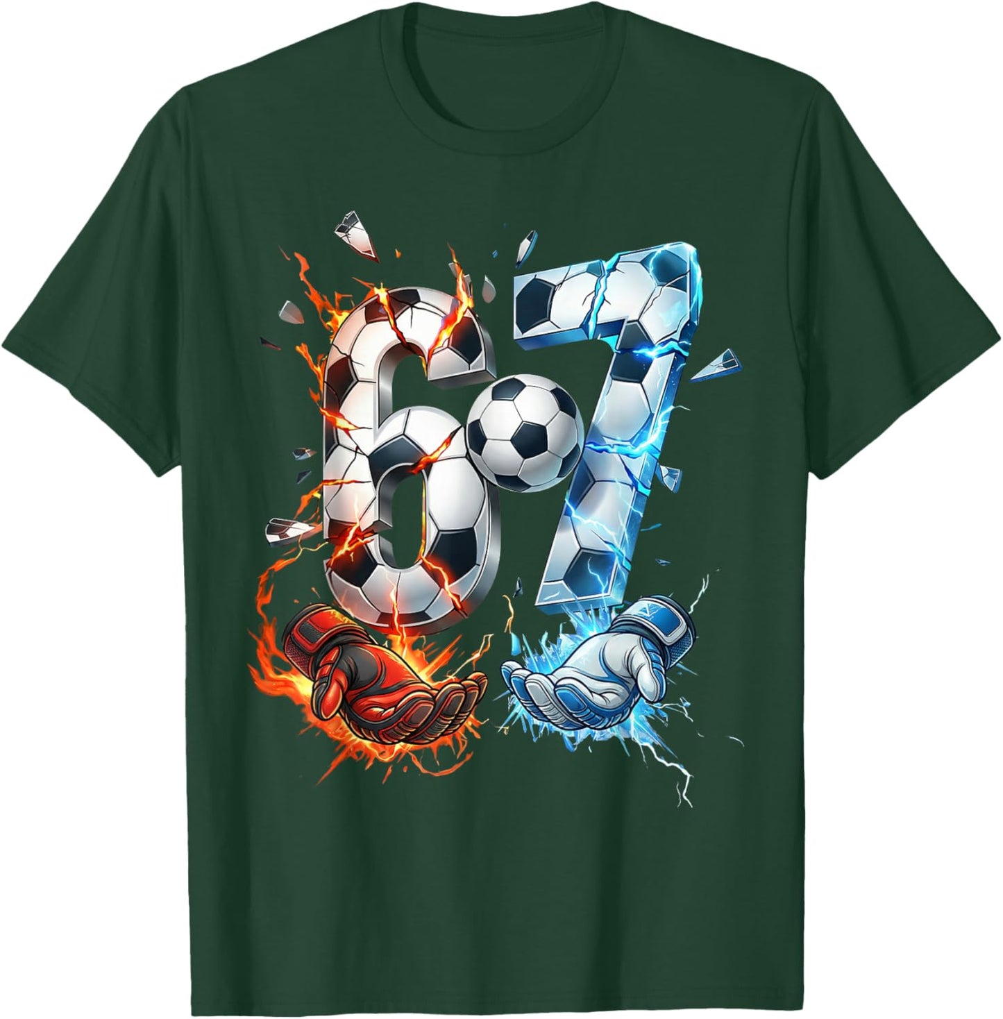 67 Fußball Sechs Sieben 6 7 Meme 67 Italian Brainrot T-Shirt - T-Shirt | Forest