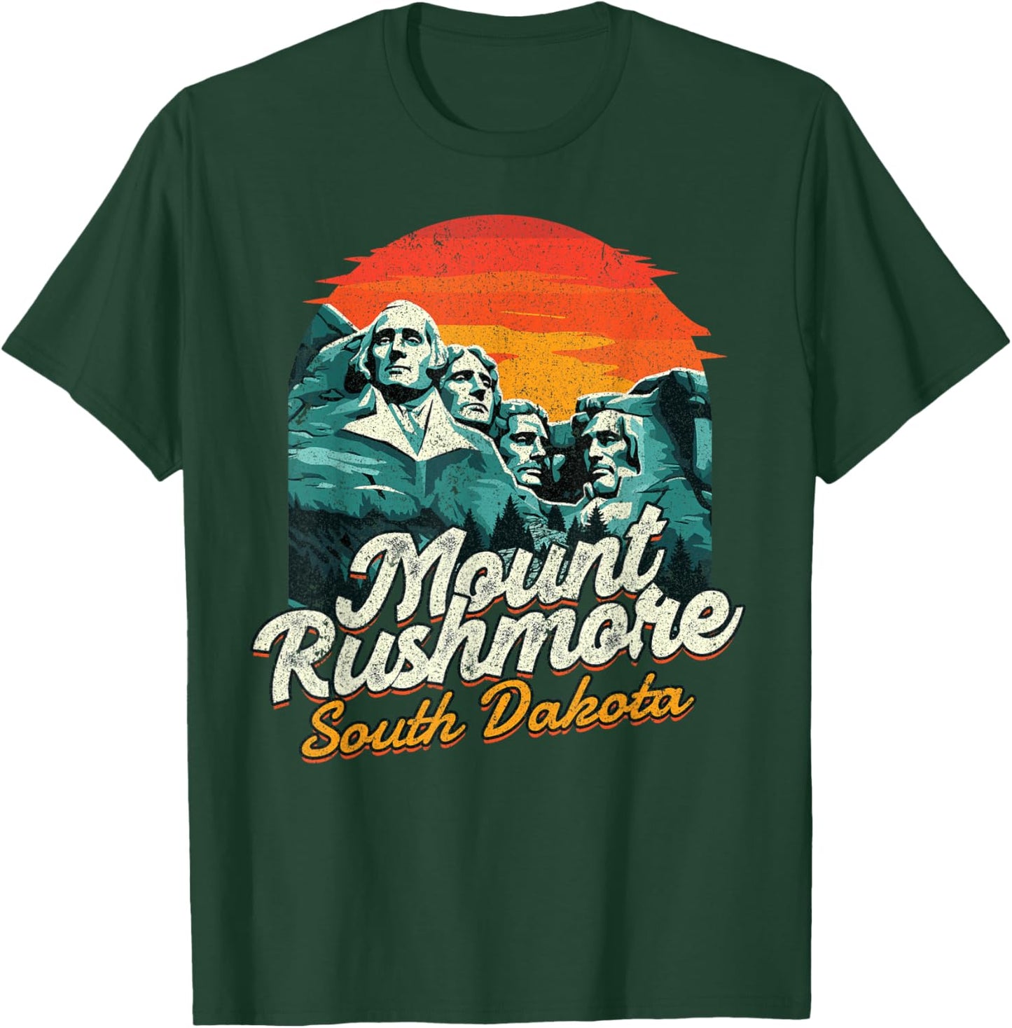 Vintage Mount Rushmore South Dakota National Park Souvenir T-Shirt - T-Shirt | Forest