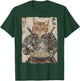 Samurai Cat Loves Ramen Funny Anime Japanese Artwork Samurai T-Shirt - T-Shirt | Forest