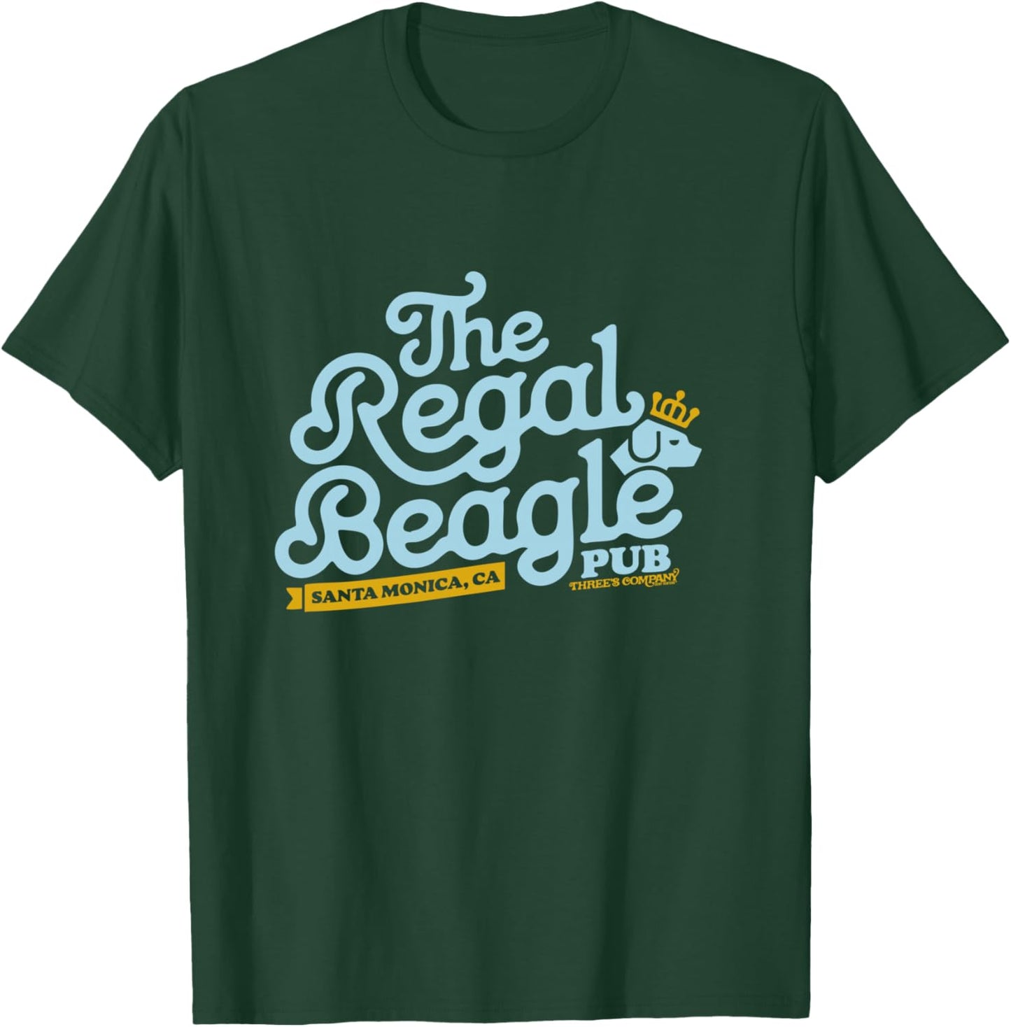 Officially Licensed Regal Beagle Pub Three's Company Logo T-Shirt - T-Shirt | Forest
