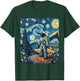 Van Gogh Inspired Cosmic Space Explorer Astronaut Dreamer T-Shirt - T-Shirt | Forest