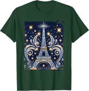 Eiffel Tower Diamonds Costume France Parisian Souvenir Paris T-Shirt - T-Shirt | Forest