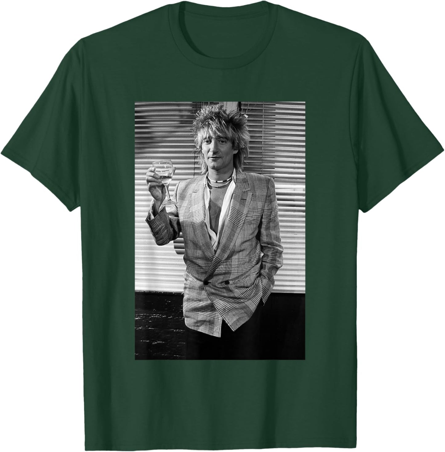 Rod Stewart in London Press for Body Wishes Tour 1983 T-Shirt - T-Shirt | Forest