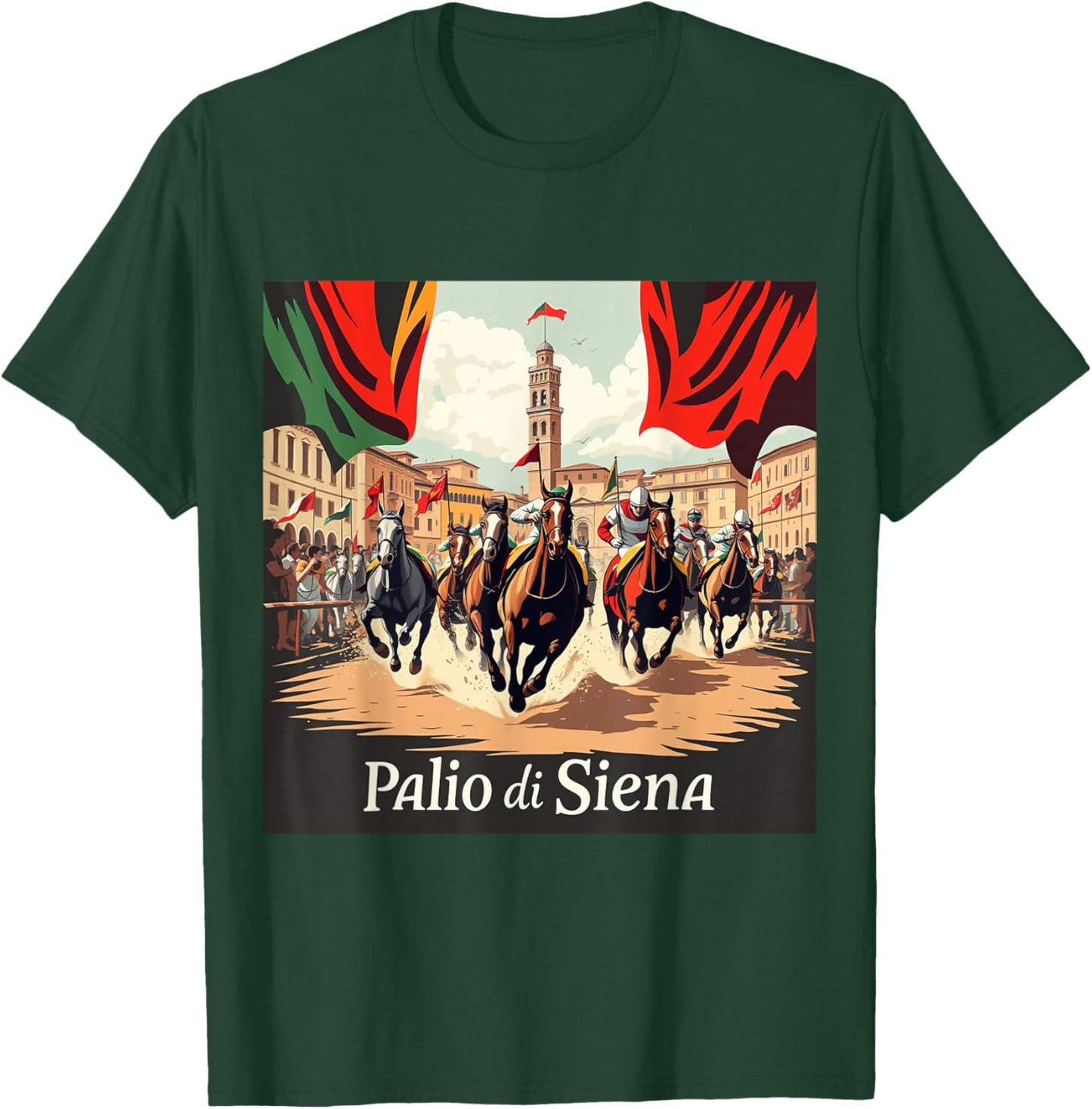Palio di Siena Horse Race, Italy T-Shirt - T-Shirt | Forest